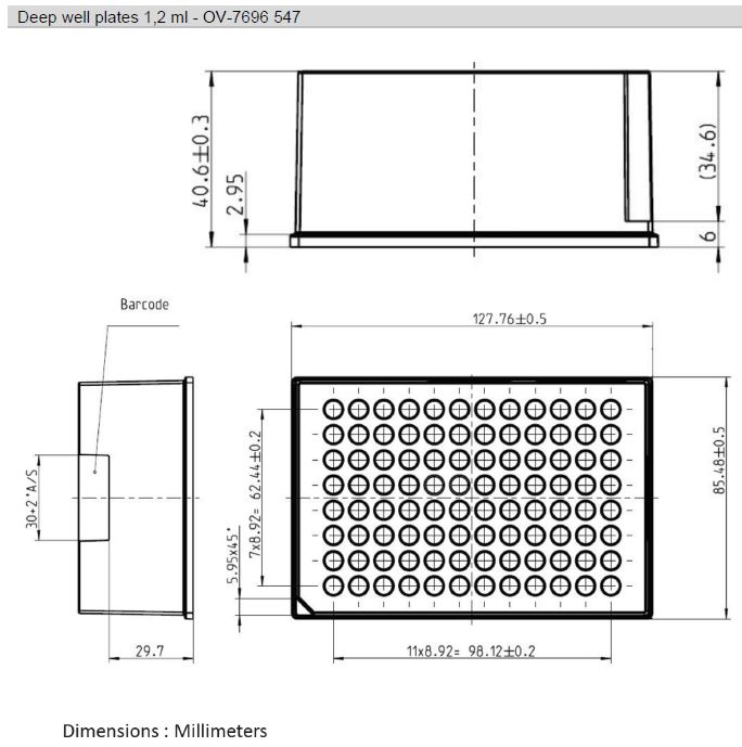 Deepwell Plattor 1,2 ml